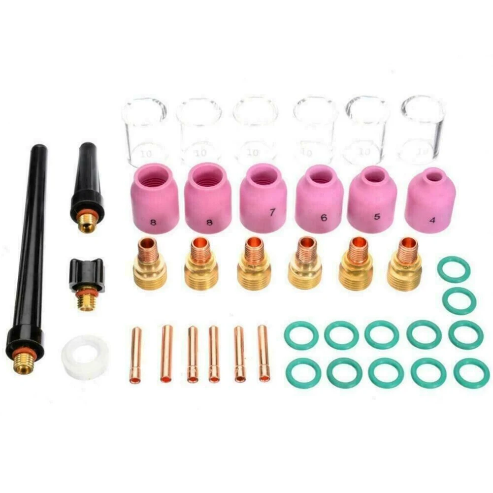 40pcs TIG Welding Torch Collet Gas Lens Glass Cup Kit For WP-9/20/25 Soldering Equipment Accessories Welders CNC Metalworking
40pcs TIG Welding Torch Collet Gas Lens Glass Cup Kit For WP-9/20/25 Soldering Equipment Accessories Welders CNC Metalworking