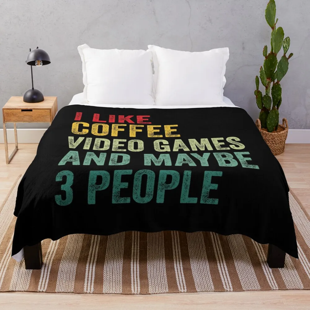 Video Games and coffee, I like Video Games coffee and maybe 3 people Throw Blanket Blanket Fluffy Flannel Fabric
Video Games and coffee, I like Video Games coffee and maybe 3 people Throw Blanket Blanket Fluffy Flannel Fabric