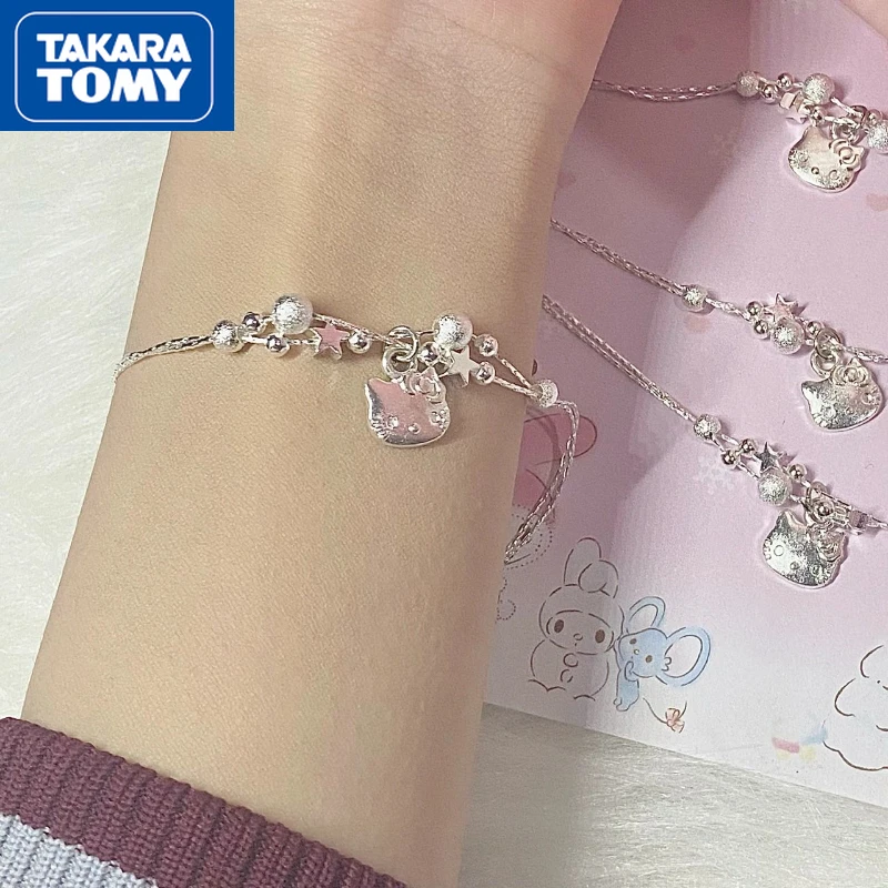 

TAKARA TOMY Hello Kitty Female Star Natural Sparkling Princess Bracelet Cute To Send Lover Girlfriends Gift Sweet Bracelet