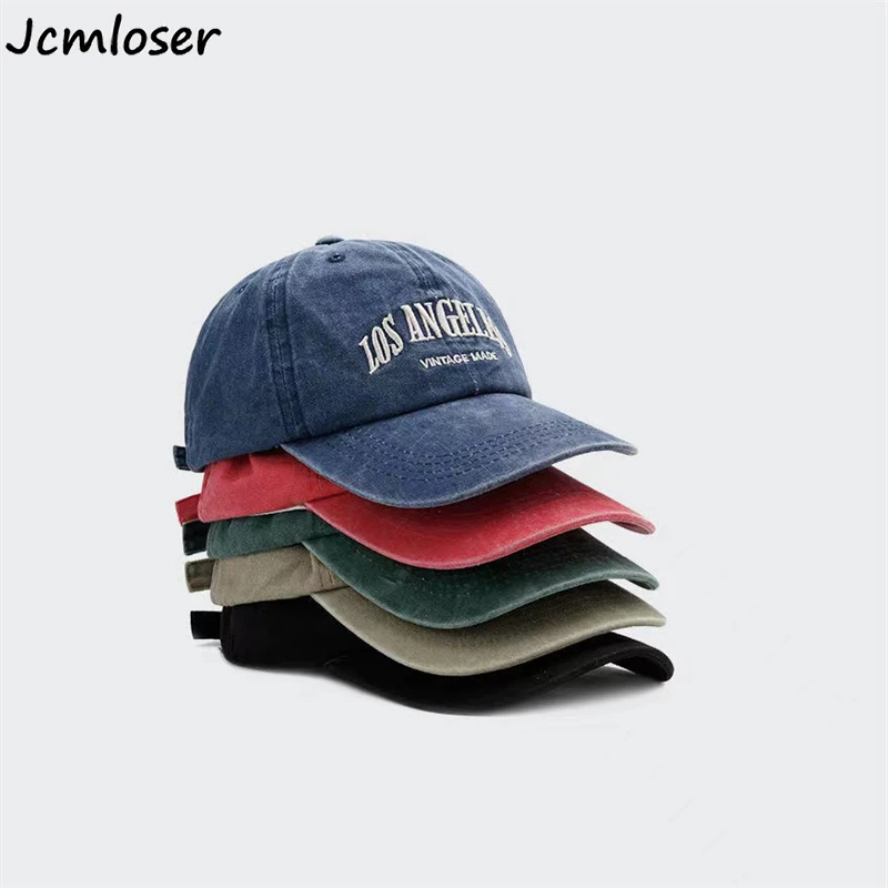 

Retro washed Cotton Baseball Cap for Men and Women Fashion Embroidery Hat Cotton Soft Top Caps Casual Retro Snapback Hats Unisex