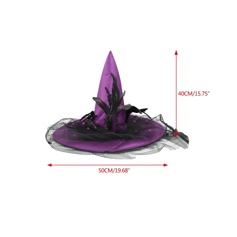 Vintage Lace Wizard Hat with Feather Pointed Cap Costume Halloween Hat Witch Hat for Halloween Easter Ghost Festival
Vintage Lace Wizard Hat with Feather Pointed Cap Costume Halloween Hat Witch Hat for Halloween Easter Ghost Festival