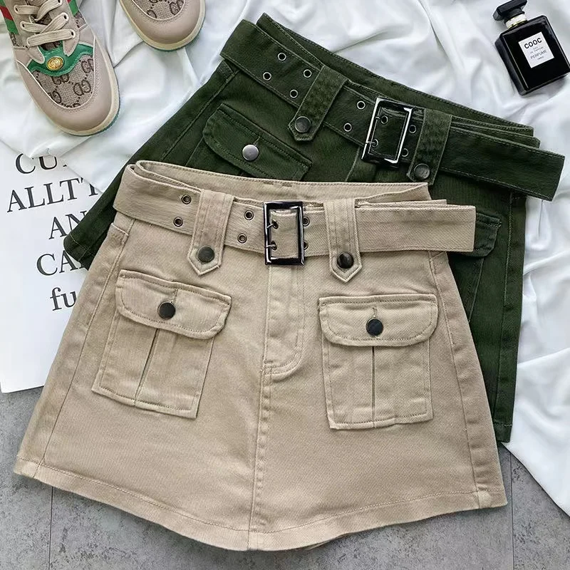 Women's Summer Casual Pockets Cargo Skirt Lady Streetwear High Waist A Line Mini Skirt
Women's Summer Casual Pockets Cargo Skirt Lady Streetwear High Waist A Line Mini Skirt