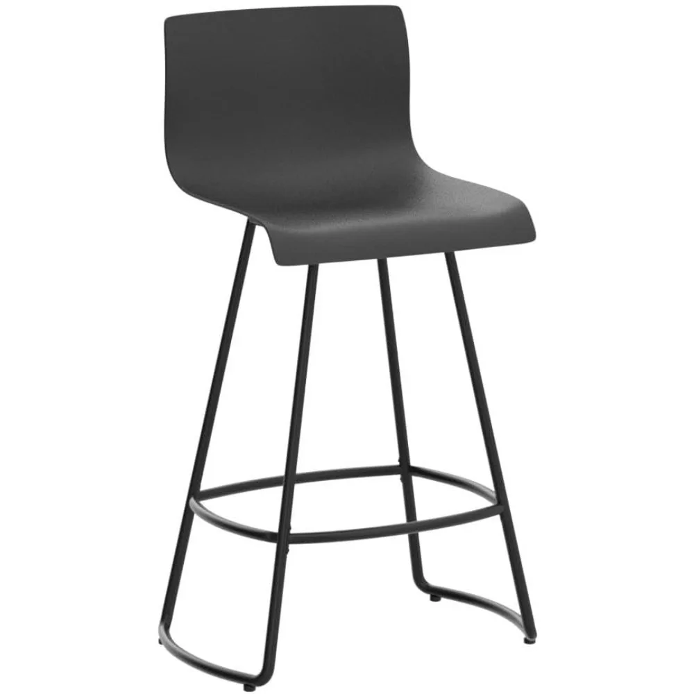 

Bar Stools Set of 4 Bar Stools Counter Height Modern Swivel Bar Chairs with Back Plastic 26"
