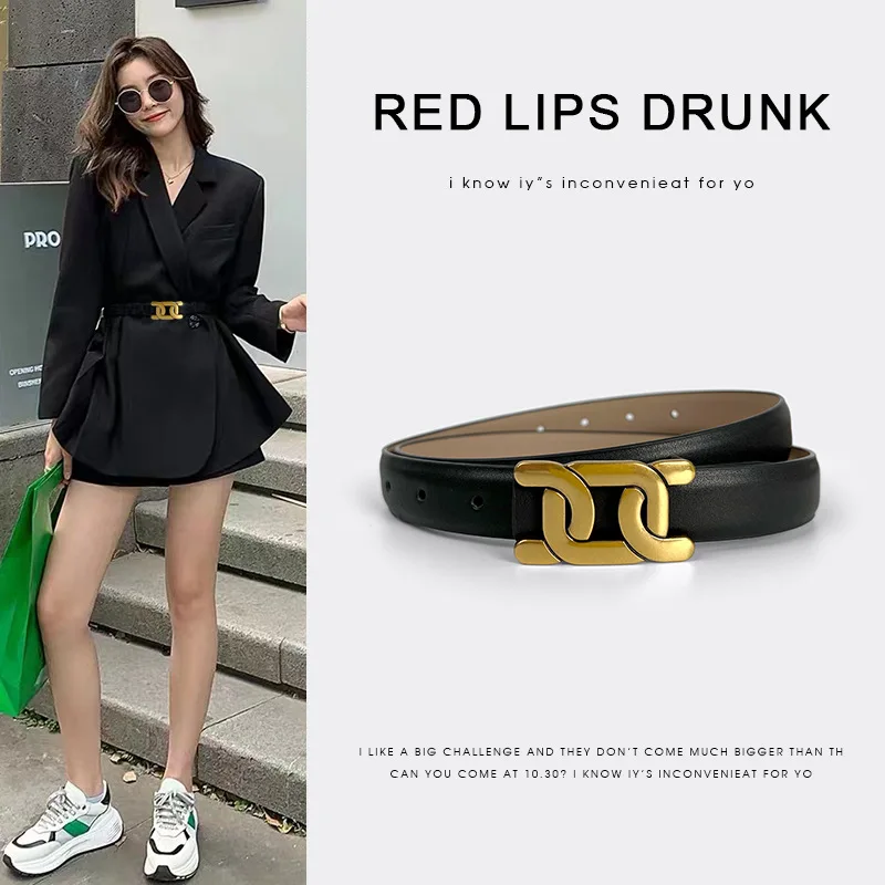 INS Small Genuine Leather Simple Belt High Sense Suit Cowhide Smooth Buckle Thin Belt Women's Dress Coat
INS Small Genuine Leather Simple Belt High Sense Suit Cowhide Smooth Buckle Thin Belt Women's Dress Coat