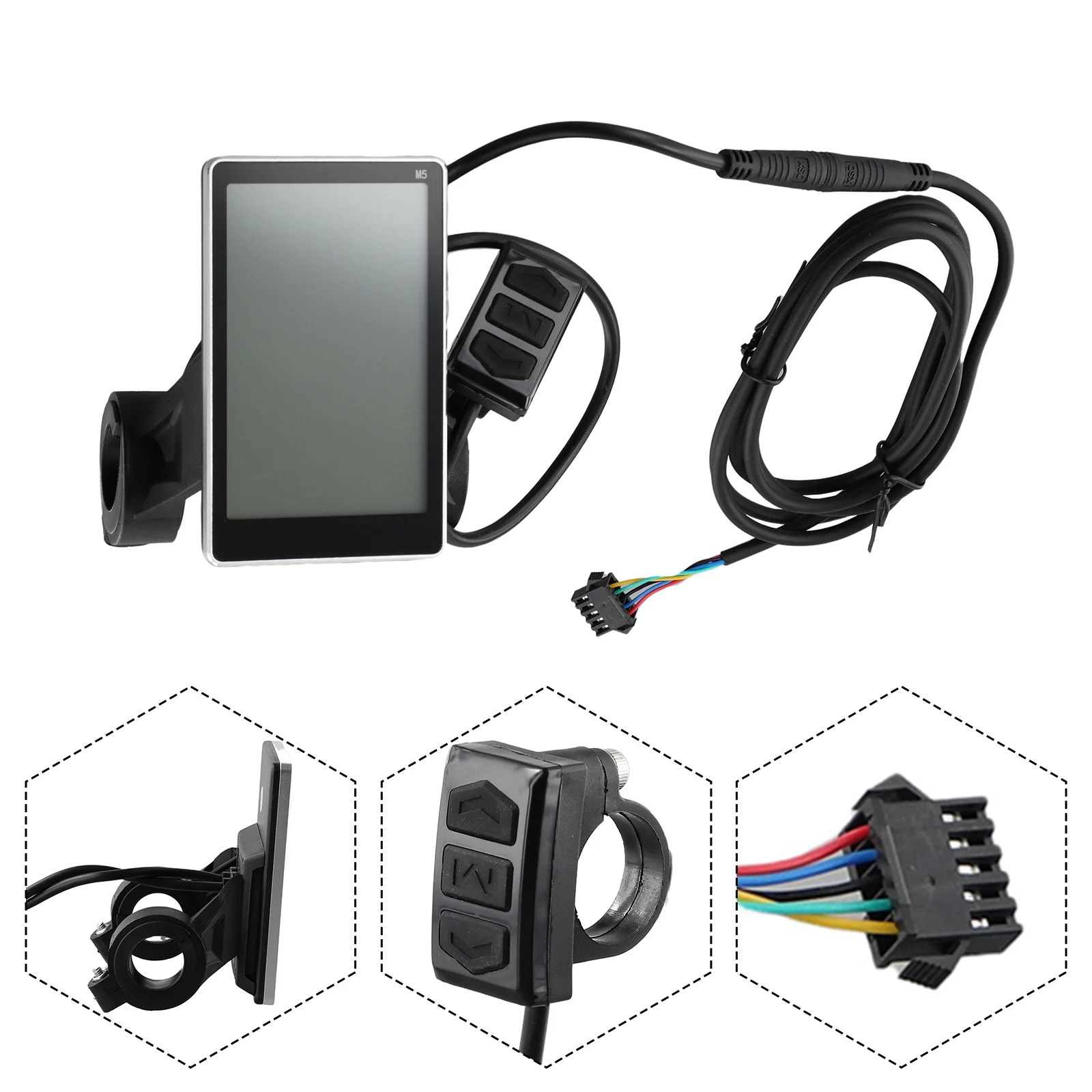 Brand New High Quality M5 Display 5pin With Control 1pc 1pc.Accessories LCD Display M5 Power + Screen Speedmeter
Brand New High Quality M5 Display 5pin With Control 1pc 1pc.Accessories LCD Display M5 Power + Screen Speedmeter