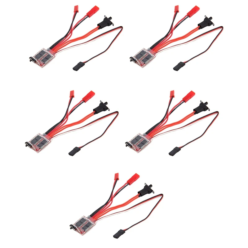 5X RC ESC 30A 4-8V Brush Motor Speed Controller 1/16 1/18 For Climbing RC Car Ship Tank Mini 4Wd WPL Car
5X RC ESC 30A 4-8V Brush Motor Speed Controller 1/16 1/18 For Climbing RC Car Ship Tank Mini 4Wd WPL Car