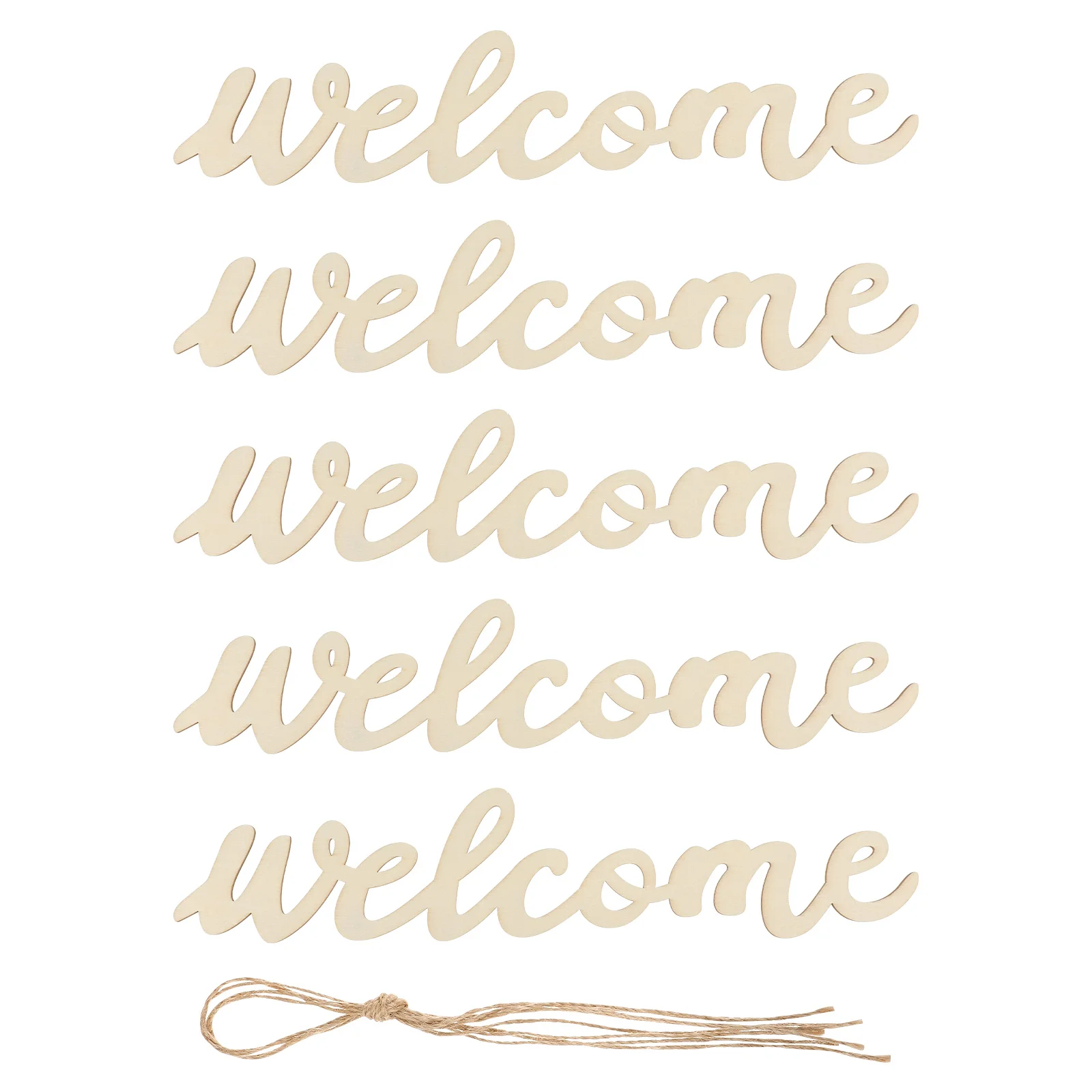 NUOBESTY 1 Set Wooden Cutout Welcome Sign Farmhouse Front Door Sign with 5pcs Ropes Wall Hanging Ornament for Restaurant Home
NUOBESTY 1 Set Wooden Cutout Welcome Sign Farmhouse Front Door Sign with 5pcs Ropes Wall Hanging Ornament for Restaurant Home