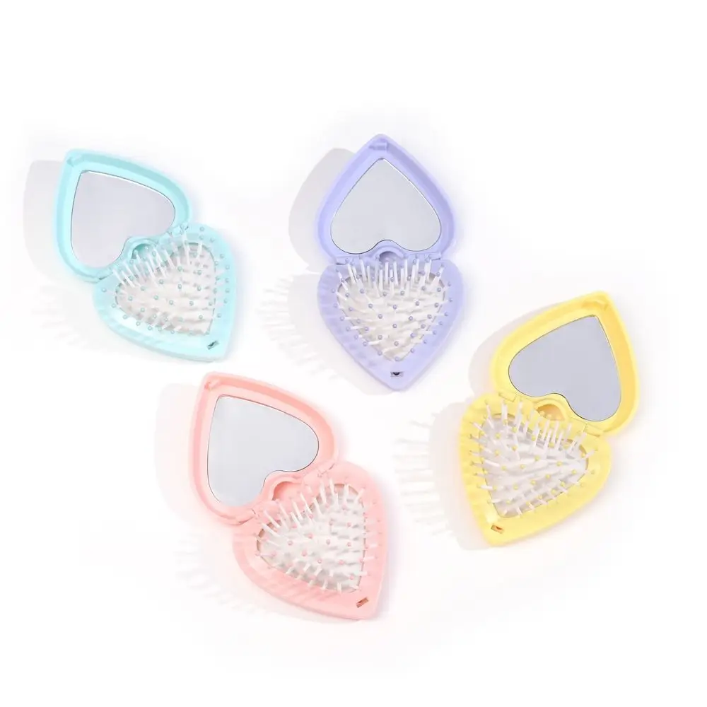 Candy Color Heart Hair Comb with Mirror Mini Air Cushion Comb Folding Airbag Comb Anti-static Scalp Massage Massage Comb
Candy Color Heart Hair Comb with Mirror Mini Air Cushion Comb Folding Airbag Comb Anti-static Scalp Massage Massage Comb
