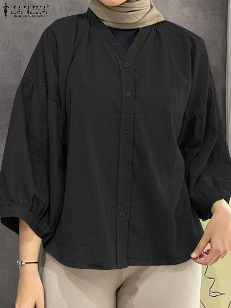 Женская блузка с V-образным вырезом и рукавом 3/4
Женская блузка с V-образным вырезом и рукавом 3/4