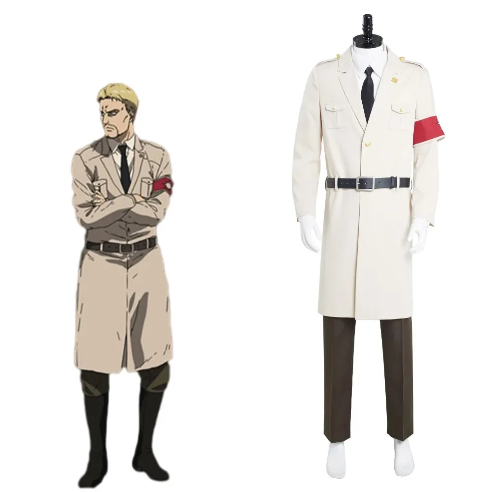 

Attack On Titan Final Season Reiner Braun Malay Officers Uniform Cosplay Costume Coat Outfits Halloween Carnival Suit