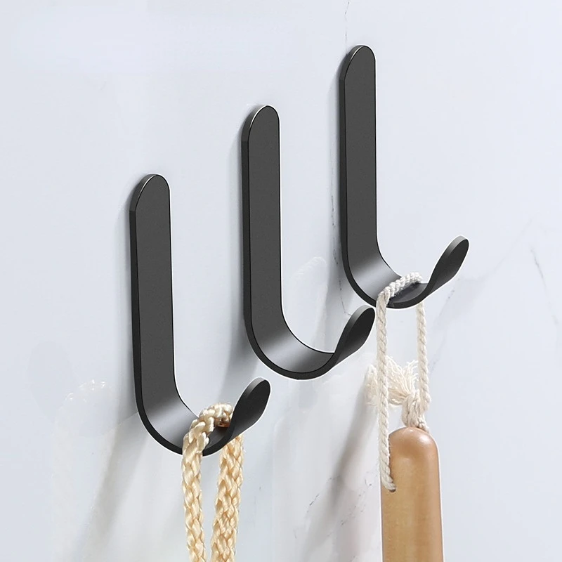 Hook Space Aluminum Stainless Steel Hole Free Kitchen Wall Hanging Door Powerful Traceless Clothes Hook Black Hanger Wall
Hook Space Aluminum Stainless Steel Hole Free Kitchen Wall Hanging Door Powerful Traceless Clothes Hook Black Hanger Wall