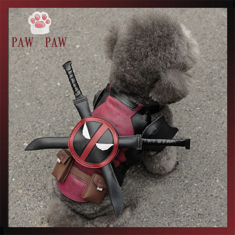 PAW PAW Deadpool Cosplay Costume for Dogs Super Cool Celebrity Pets Clothing Puppy Halloween Costumes Movie Dog Original Design
PAW PAW Deadpool Cosplay Costume for Dogs Super Cool Celebrity Pets Clothing Puppy Halloween Costumes Movie Dog Original Design