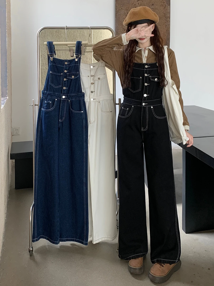Jumpsuits Women Autumn Strap Button Solid Harajuku BF Loose Kawaii Wide-leg Students Womens All-match Trendy Chic Suspenders
Jumpsuits Women Autumn Strap Button Solid Harajuku BF Loose Kawaii Wide-leg Students Womens All-match Trendy Chic Suspenders