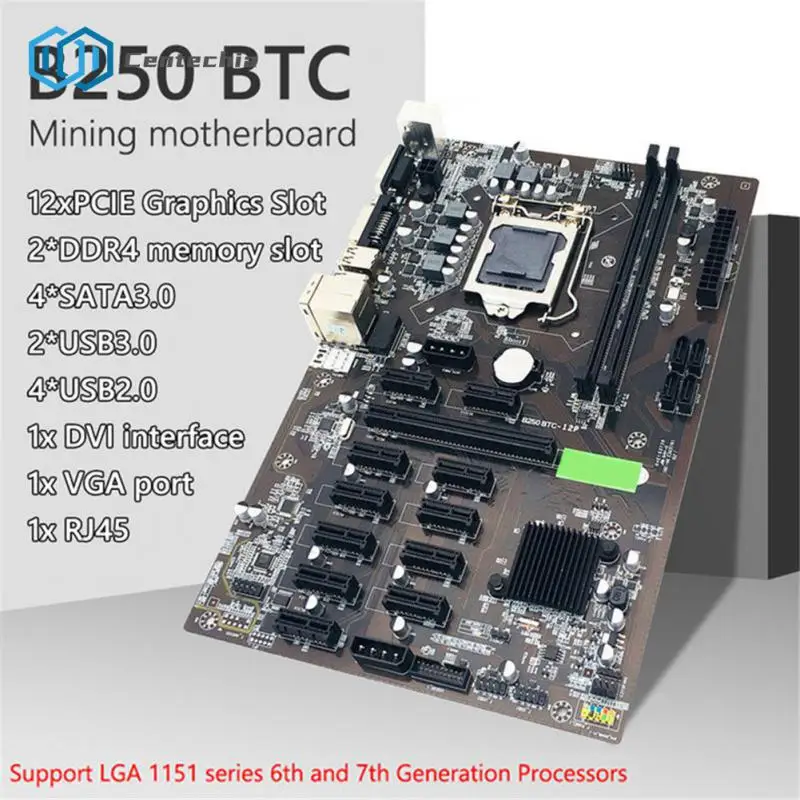 B75 B250C Mining Motherboard 12 USB 3.0 To PCIe XI-E 16X Graphics Card LGA 1151 DDR4 SATA Bitcoin BTC ETH Miner Mainboard
B75 B250C Mining Motherboard 12 USB 3.0 To PCIe XI-E 16X Graphics Card LGA 1151 DDR4 SATA Bitcoin BTC ETH Miner Mainboard
