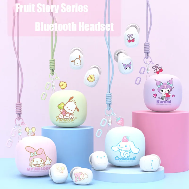 Sanrio Melody Bluetooth Earphones Kuromi Cute Wireless Headset Cinnamoroll Sport Noise Reduction Touch Control Game Headphones
Sanrio Melody Bluetooth Earphones Kuromi Cute Wireless Headset Cinnamoroll Sport Noise Reduction Touch Control Game Headphones