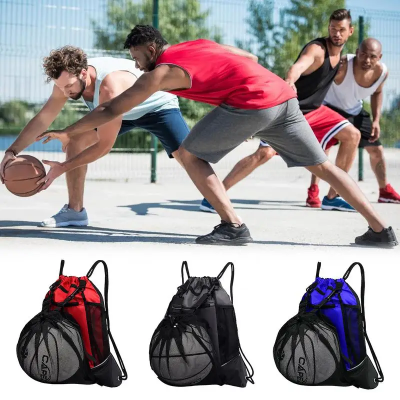 Portable Drawstring Basketball Backpack Mesh Bag Football Soccer Volleyball Ball Storage Bags Outdoor Sports Traveling Gym Yoga
Portable Drawstring Basketball Backpack Mesh Bag Football Soccer Volleyball Ball Storage Bags Outdoor Sports Traveling Gym Yoga