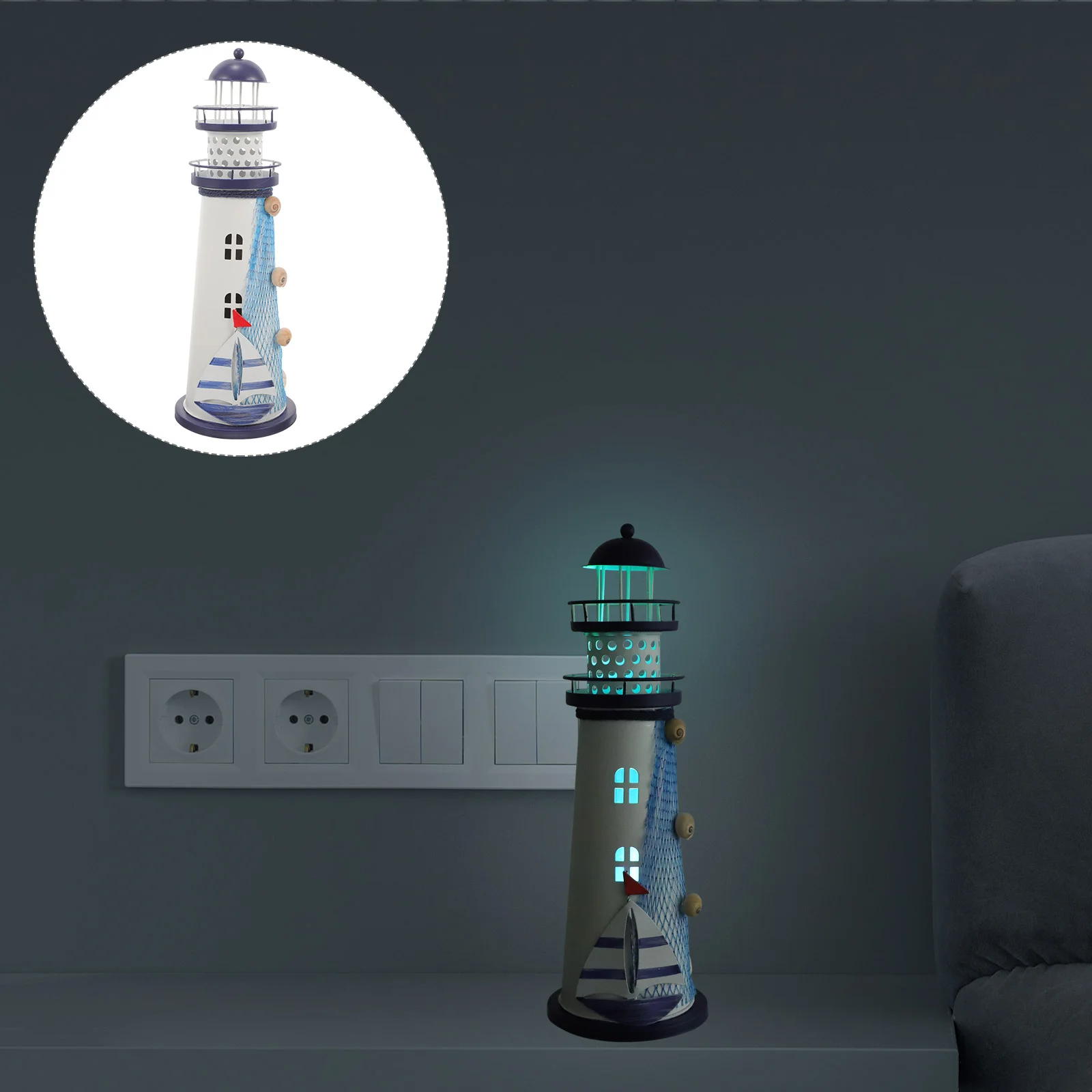 

Lighthouse Ocean Lighthouse Decoration Mediterranean Style Decoration Lighthouse Light