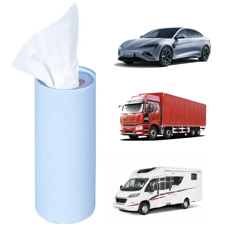 

Tissue Box For Car Refillable Tissue Holder Box With 40 Tissues Durable Car Accessories Convenient Tissue Cover For Bathroom