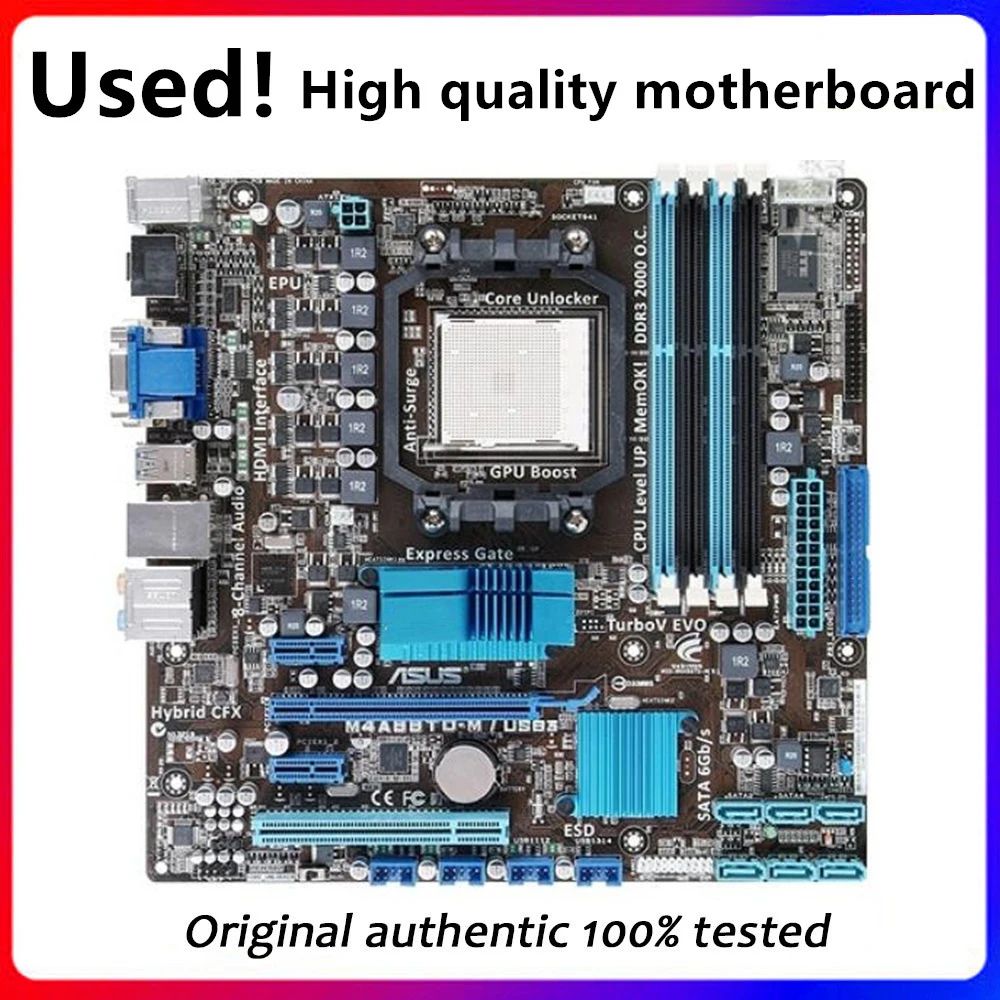 

For ASUS M4A88TD-M/USB3 Motherboard Socket AM3 DDR3 For AMD 880G Original Desktop Mainboard SATA II Used Mainboard
