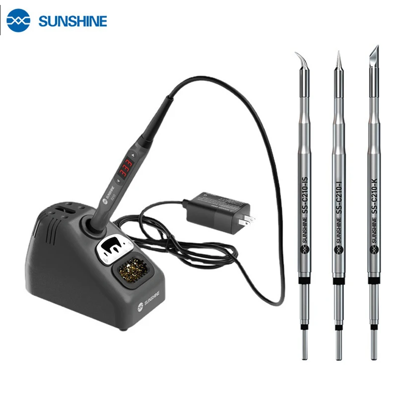 Мощный умный портативный паяльник SUNSHINE S210, 110 Вт, регулируемый, универсальный для паяльника серии JBC C210 T210, наконечники паяльника
Мощный умный портативный паяльник SUNSHINE S210, 110 Вт, регулируемый, универсальный для паяльника серии JBC C210 T210, наконечники паяльника