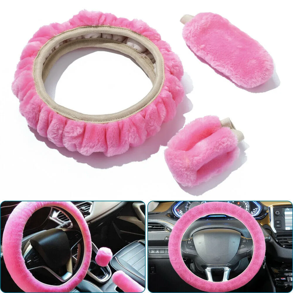 3Pcs Universal Plush Car Steering Wheel Covers Winter Faux Fur Hand Brake Gear Cover Set Auto Interior Accessories
3Pcs Universal Plush Car Steering Wheel Covers Winter Faux Fur Hand Brake Gear Cover Set Auto Interior Accessories