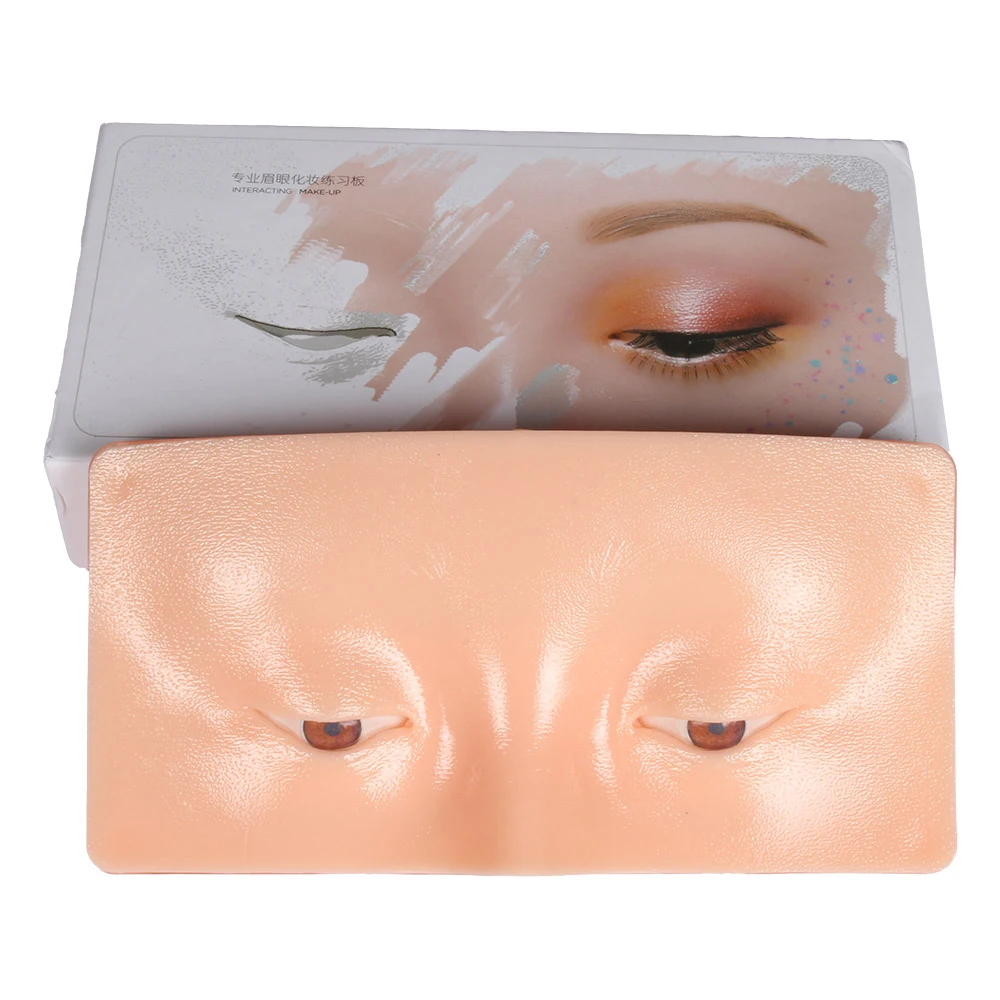 

Reusable Makeup Board Eyebrow Tattoo Practice Skin Eye Makeup Training Silicone Practice Pad for Makeup Beauty Academy Cosmetic
