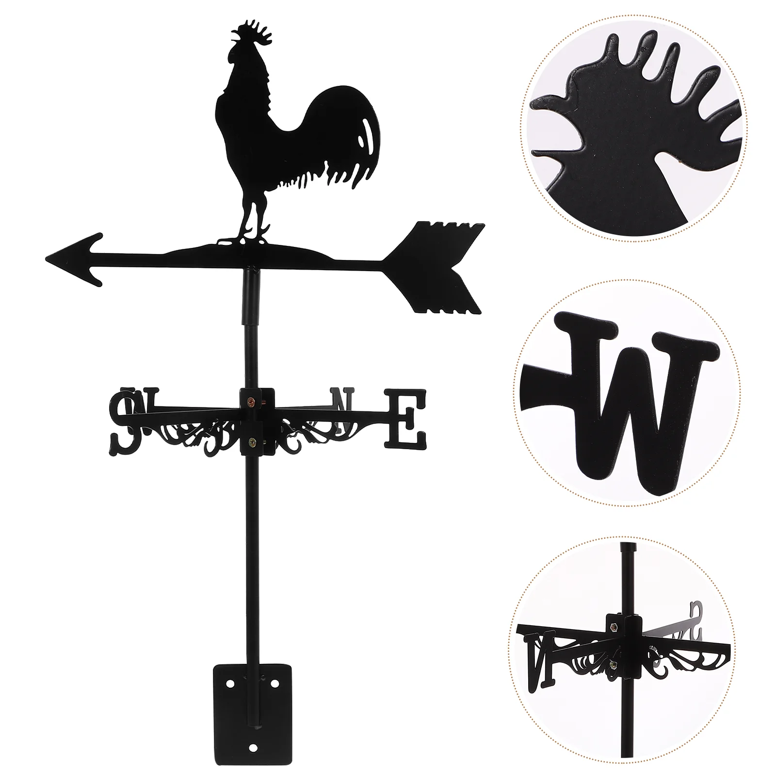Wind Vane Rooster Weathervane Ornament Retro Metal Weather Vane Wind Measuring Tool for Yard
Wind Vane Rooster Weathervane Ornament Retro Metal Weather Vane Wind Measuring Tool for Yard