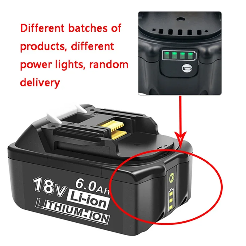 100% Original For Makita 18V 6000mAh Rechargeable Power Tools Battery with LED Li-ion Replacement LXT BL1860B BL1860 BL1850
100% Original For Makita 18V 6000mAh Rechargeable Power Tools Battery with LED Li-ion Replacement LXT BL1860B BL1860 BL1850