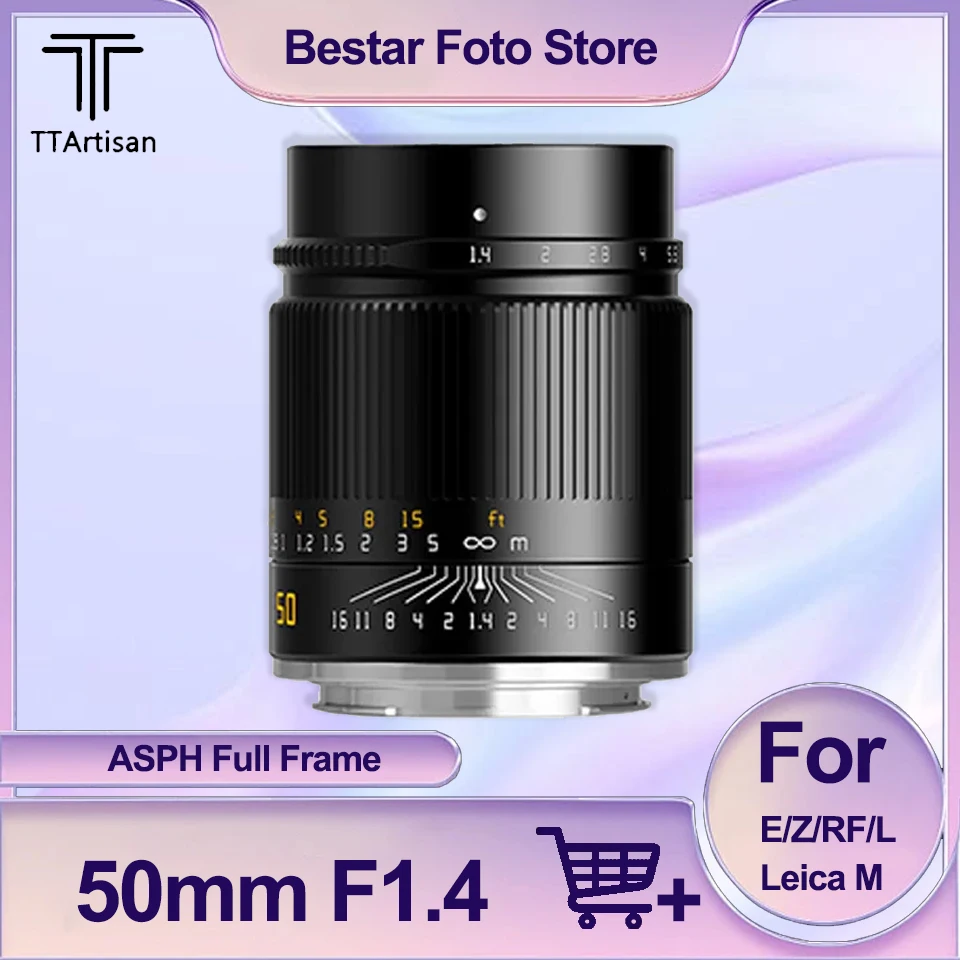 TTartisan 50 мм F1.4 ASPH Полнокадровый MF портретный уличный объектив для Sony A7 A9 Canon R5 Nikon Z5 Sigma FP Leica TL
TTartisan 50 мм F1.4 ASPH Полнокадровый MF портретный уличный объектив для Sony A7 A9 Canon R5 Nikon Z5 Sigma FP Leica TL
