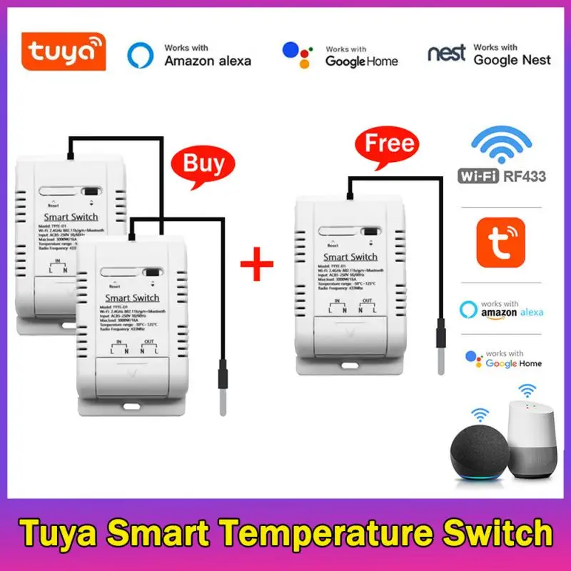 Умный переключатель температуры и влажности Tuya с Wi-Fi, реле для мониторинга и статистики электроэнергии, умный датчик температуры и времени
Умный переключатель температуры и влажности Tuya с Wi-Fi, реле для мониторинга и статистики электроэнергии, умный датчик температуры и времени
