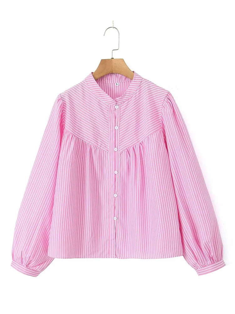 Girls Turn-Down Collar 2024 Summer New Fashion Pink Loose Tops Women Spring Casual Striped Print Single Breasted Long Shirts
Girls Turn-Down Collar 2024 Summer New Fashion Pink Loose Tops Women Spring Casual Striped Print Single Breasted Long Shirts