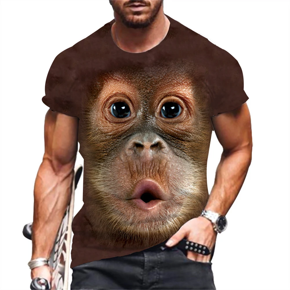 Summer Men Funny Animal Monkey Print 3d Printed T-Shirt Fashion Fun Hip Hop Harajuku Trend Loose Personality Plus Size Top
Summer Men Funny Animal Monkey Print 3d Printed T-Shirt Fashion Fun Hip Hop Harajuku Trend Loose Personality Plus Size Top