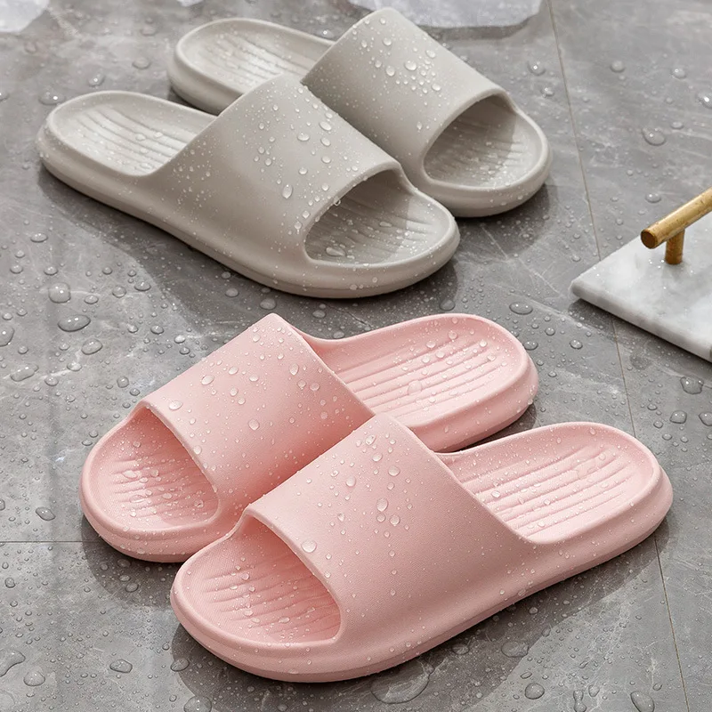 

Women Men Summer Slippers Indoor EVA Couples Slipper Beach Sandals Bathroom Non Slip Flip Flops Couples Bedroom Flat Slides