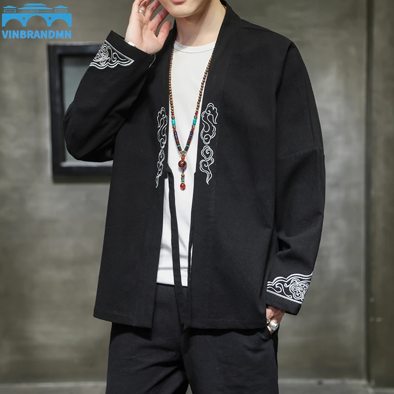 Vinbrandmn 2021 Autumn and Winter Chinese Men's Clothing Cardigan Windbreaker Hanfu Coat Men's Loose Jacket Plus Size
Vinbrandmn 2021 Autumn and Winter Chinese Men's Clothing Cardigan Windbreaker Hanfu Coat Men's Loose Jacket Plus Size