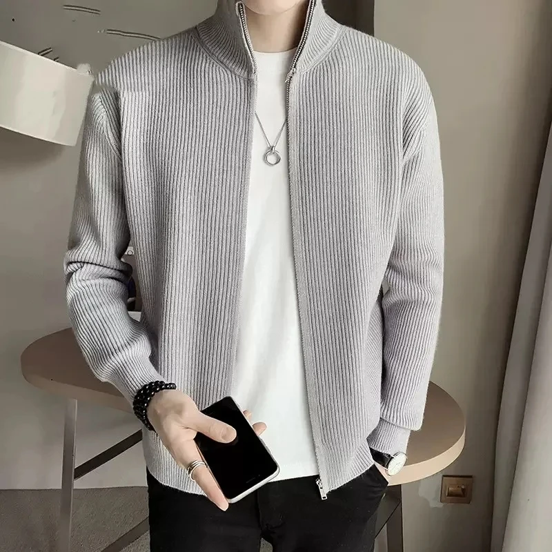Autumn Winter Fashion Casual Men's Loose Tess Cool Boys Knitted Sweater Cardigan Coat Solid Patchwork Stripes Warm Zipper Slim
Autumn Winter Fashion Casual Men's Loose Tess Cool Boys Knitted Sweater Cardigan Coat Solid Patchwork Stripes Warm Zipper Slim