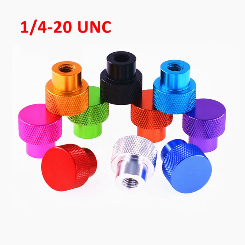 2PCS 1/4-20 UNC Blind Hole Nut Aluminum Alloy Knurled Thumb Screw Step Hand Tightened Nuts Multiple Color Choice
2PCS 1/4-20 UNC Blind Hole Nut Aluminum Alloy Knurled Thumb Screw Step Hand Tightened Nuts Multiple Color Choice