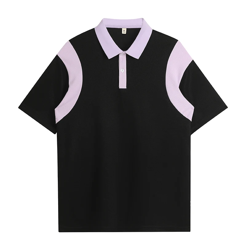 Summer Men's Clothing Solid Turn-down Collar Pullover Button Patchwork Polo T-shirt Short Sleeve Office Lady Vintage Tops
Summer Men's Clothing Solid Turn-down Collar Pullover Button Patchwork Polo T-shirt Short Sleeve Office Lady Vintage Tops
