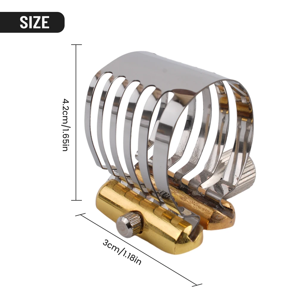 Зажим для саксофона Sax Ligature, запасные части из серебристой нержавеющей стали, золотистые аксессуары, регулируемый для детской модели
Зажим для саксофона Sax Ligature, запасные части из серебристой нержавеющей стали, золотистые аксессуары, регулируемый для детской модели