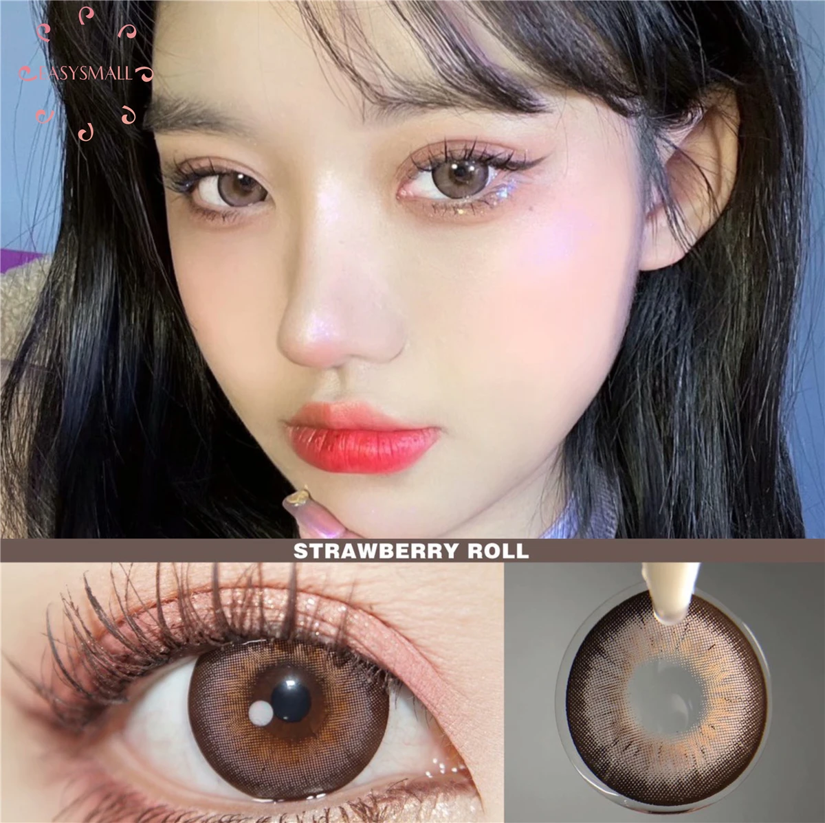 EASYSMALL Strawberry Roll pink circle Colored Contact Lenses for eyes contact lens big Beauty Pupil Degree myopia prescription
EASYSMALL Strawberry Roll pink circle Colored Contact Lenses for eyes contact lens big Beauty Pupil Degree myopia prescription