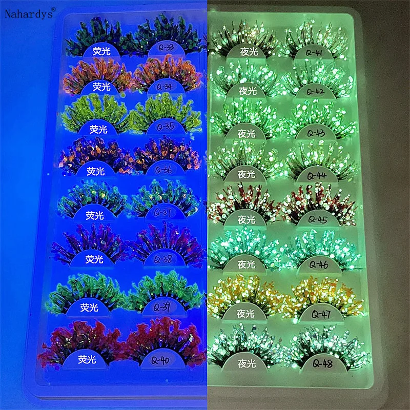 Флуоресцентные зеленые яркие разноцветные объемные ресницы мерцающие ресницы 
Флуоресцентные зеленые яркие разноцветные объемные ресницы мерцающие ресницы