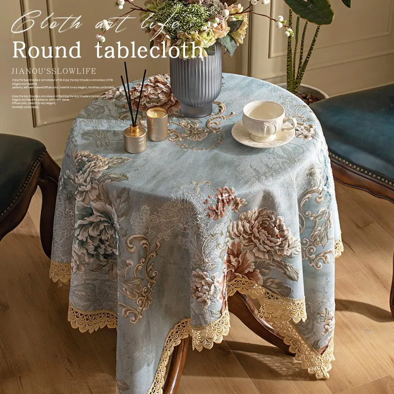Luxury Jacquard Square Tablecloth for Round Table with Lace 3D Flower European Fabric Dining Coffee Table Cover Christmas Decor
Luxury Jacquard Square Tablecloth for Round Table with Lace 3D Flower European Fabric Dining Coffee Table Cover Christmas Decor