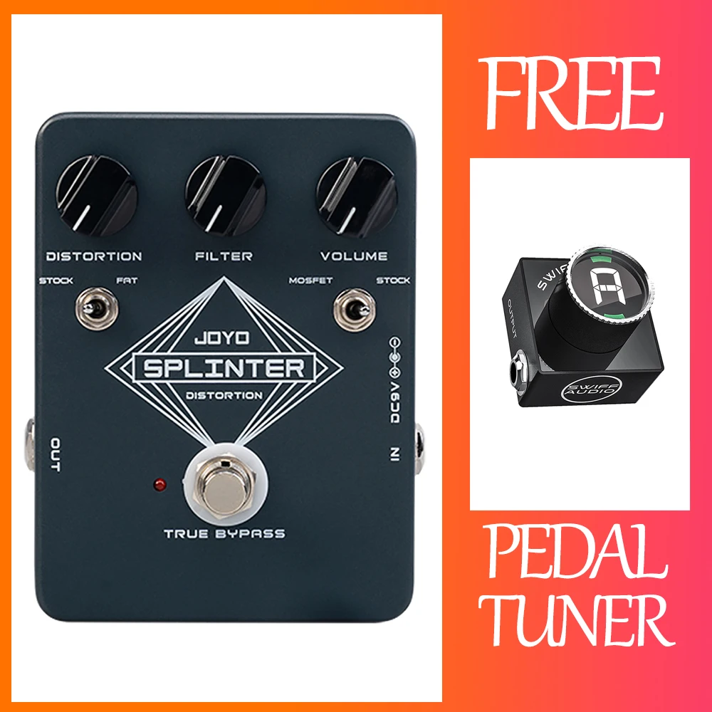 

JOYO JF-21 Guitar Effect Pedal SPLINTER DISTORTION Classic Fuzz & Distortion Effect Pedal True Bypass Guitar Parts & Accessories