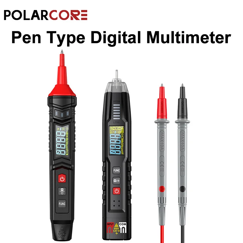 

Мультиметр HT121/HT122 цифровой в виде ручки, умный Вольтметр постоянного и переменного тока с автоматическим выбором диапазона, емкости, True RMS