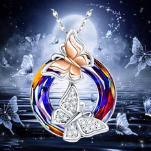 Round Colorful Crystal Butterfly Necklace for Women Natural Amethyst Pendant Valentines Day Gift Anniversary Aesthetic Jewelry 
Round Colorful Crystal Butterfly Necklace for Women Natural Amethyst Pendant Valentines Day Gift Anniversary Aesthetic Jewelry