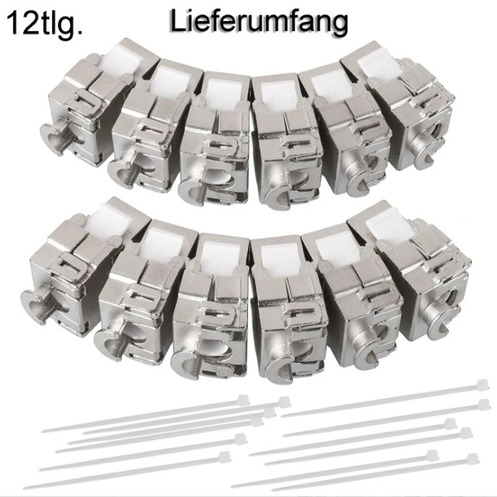 12PCS CAT6a Module Zinc Alloy STP Network Adapter Network Information Tool Module With Cable Ties
12PCS CAT6a Module Zinc Alloy STP Network Adapter Network Information Tool Module With Cable Ties