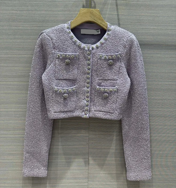 2023 boutique ladies temperament ladies wind beads rhinestone flowers short knitted cardigan coat jacket
2023 boutique ladies temperament ladies wind beads rhinestone flowers short knitted cardigan coat jacket