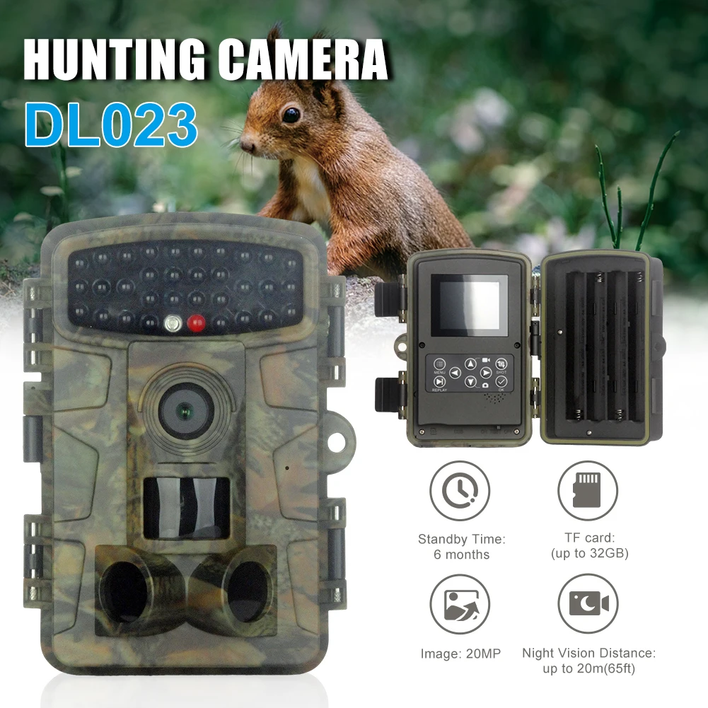 20MP 1080P HD Hunting Trail Camera Infrared Night Vision Waterproof Wildlife Camera 0.2 Second Trigger Outdoor Wildlife Camera
20MP 1080P HD Hunting Trail Camera Infrared Night Vision Waterproof Wildlife Camera 0.2 Second Trigger Outdoor Wildlife Camera