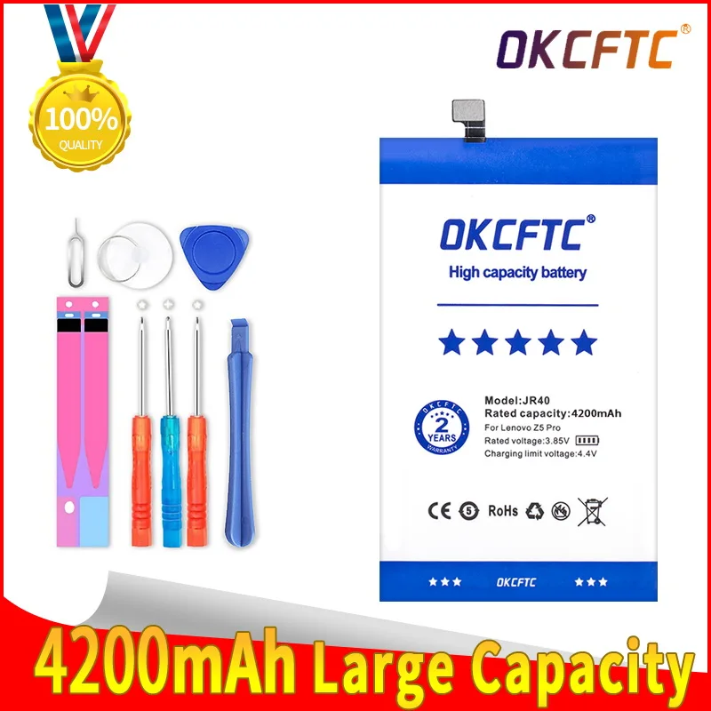 For Lenovo Z5 Pro L78031 Lenovo Z5 Pro GT L78032 Battery JR40 Original Battery 4500mAh Mobile Phone Batteries + Gift Tools
For Lenovo Z5 Pro L78031 Lenovo Z5 Pro GT L78032 Battery JR40 Original Battery 4500mAh Mobile Phone Batteries + Gift Tools