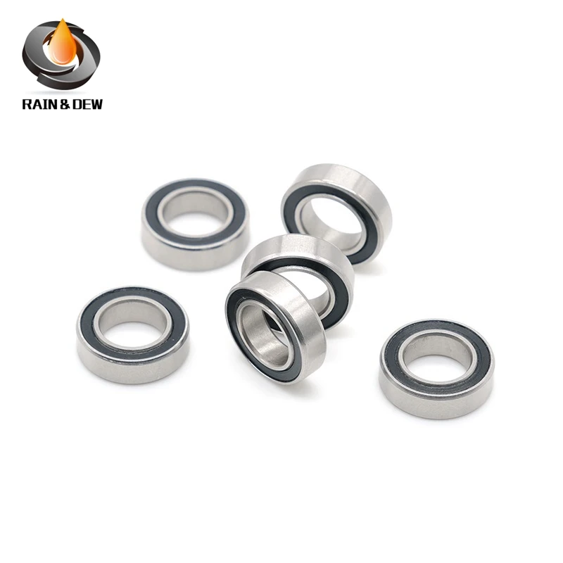 

S607-2RS 7*19*6MM 10PCS S607RS High Quality Stainless Steel Rubber Sealed Deep Groove Ball bearing Shaft ABEC-7