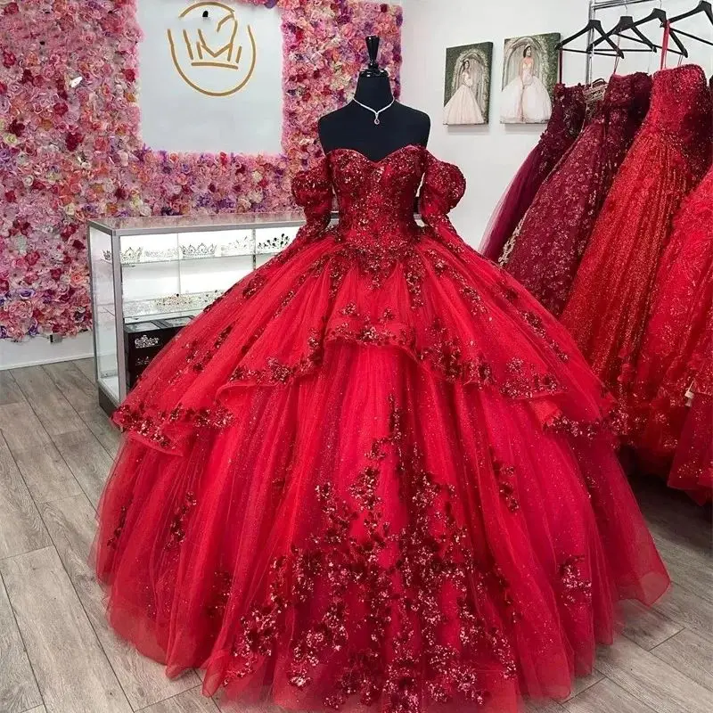 Блестящее красное бальное платье принцессы ANGELSBRIDEP, платья для Quinceanera 2024 со съемными рукавами, блестками и аппликацией, милое платье 15 16
Блестящее красное бальное платье принцессы ANGELSBRIDEP, платья для Quinceanera 2024 со съемными рукавами, блестками и аппликацией, милое платье 15 16